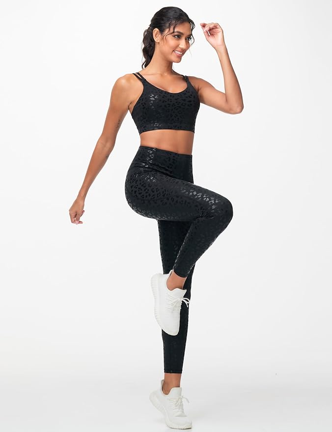 Dragon Fit Women's High Waisted Yoga Leggings Stretchy Tummy Control Gym Workout Pants with Pockets