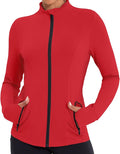 Workout Jackets for Women Lightweight Running Sweat Jackets Full Zip Up Exercise Yoga Athletic Clothes with Pockets