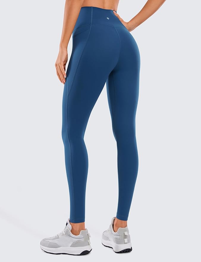 CRZ YOGA Butterluxe Workout Leggings Pockets 28'' - High Waisted Gym Womens Yoga Pants Running Buttery Soft