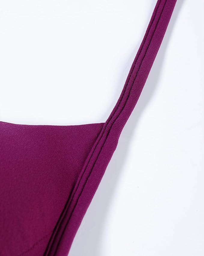 AUROLA Influence Strappy Bra Sports Bras for Women, Backless Padded Impact Strappy Bra Workout Gym Yoga with Removable Cups