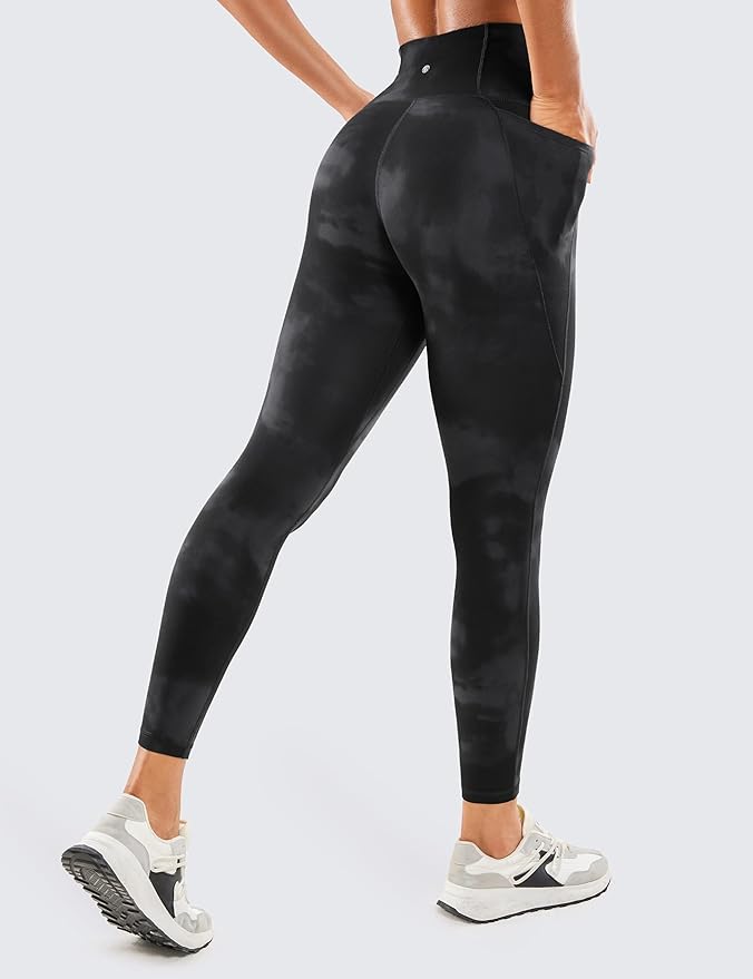 CRZ YOGA Butterluxe Workout Leggings Pockets 25'' - High Waisted Gym Womens Yoga Pants Buttery Soft