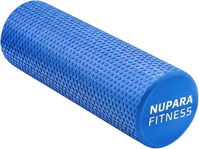 Foam Roller for Back, Legs, and Deep Tissue Muscles. Muscle Roller for Running, Cycling, Sports, Exercise, Recovery, Physical Therapy, Yoga, and Pilates. (Dark Blue, 18 inch - Large)