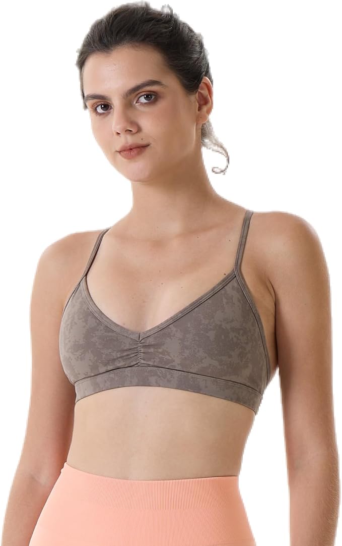 AUROLA Mercury Workout Sports Bras Women Athletic Removable Padded Backless Strapy Minimal Crop Top