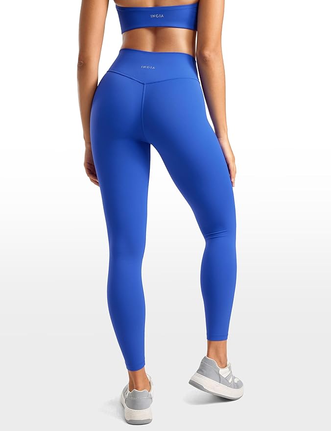 INGIA Womens High Waisted No Front Seam Lounge Yoga Legging 25" Workout Tummy Control Gym Yoga Pants