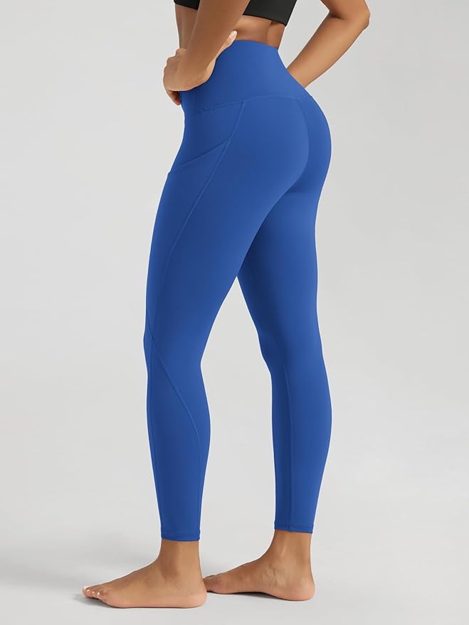 ODODOS Women's High Waisted Yoga Leggings with Pockets, Tummy Control Non See Through Workout Athletic Running Yoga Pants