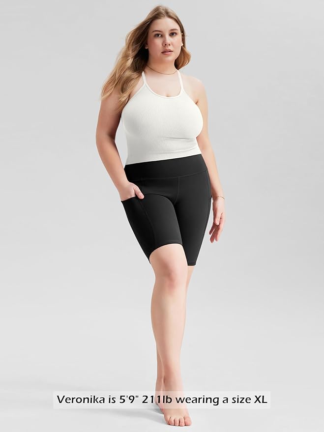 ODODOS Women's Crop 3-Pack Seamless Rib-Knit Camisole Crop Tank Tops