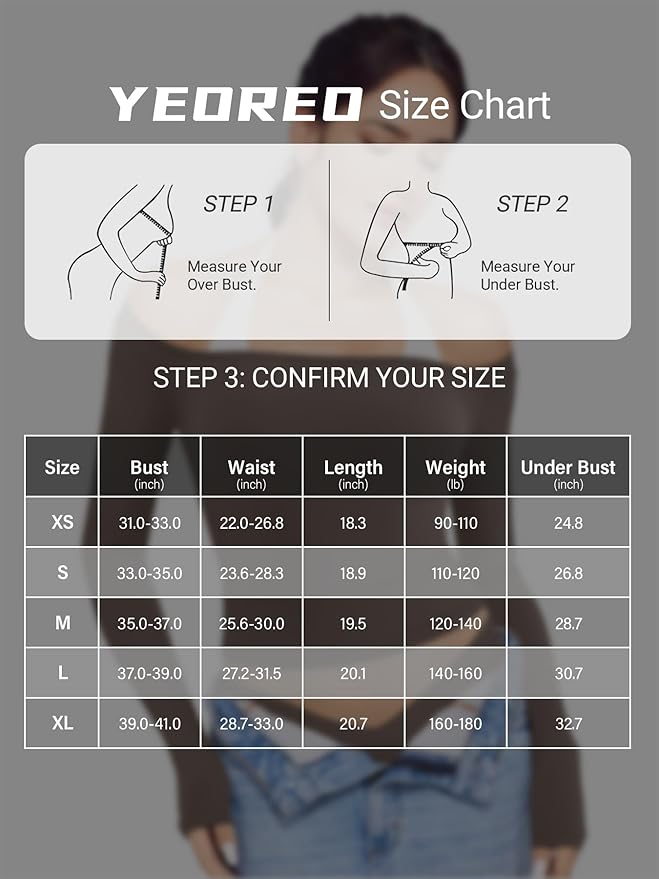 YEOREO Long Sleeve Workout Tops for Women Square Neck Slim Fitted Double Lined Compression Shirt Basic Casual Gym Yoga Tops