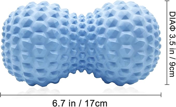 KITWILD Peanut Massage Ball, Double Lacrosse Massage Roller Ball for Deep Tissue Muscle Massage, Physical Therapy, Myofascial Release, Muscle Knots, and Yoga Therapy