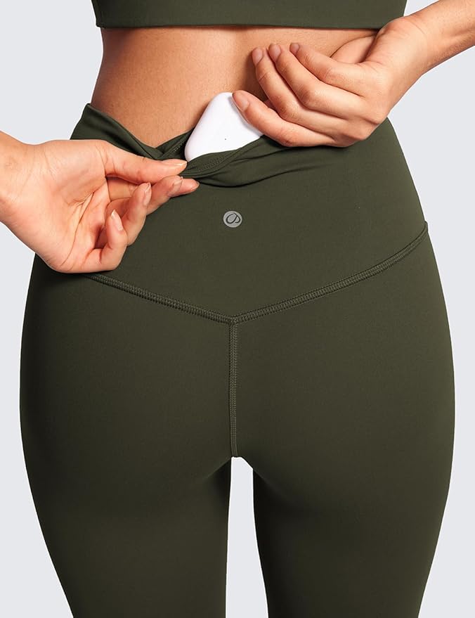 CRZ YOGA Butterluxe Flare Leggings 29"/30.5"/32"/33.5" - High Waist Bootcut Wide Leg Lounge Womens Yoga Pants with Pocket