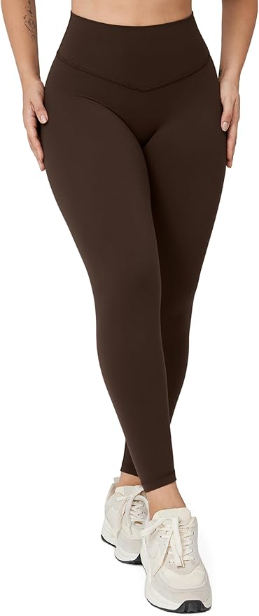 UNISSU Hugcurve No Front Seam High Waisted Workout Leggings for Women Buttery Soft Yoga Pants Gym Athletic Tights - 25''