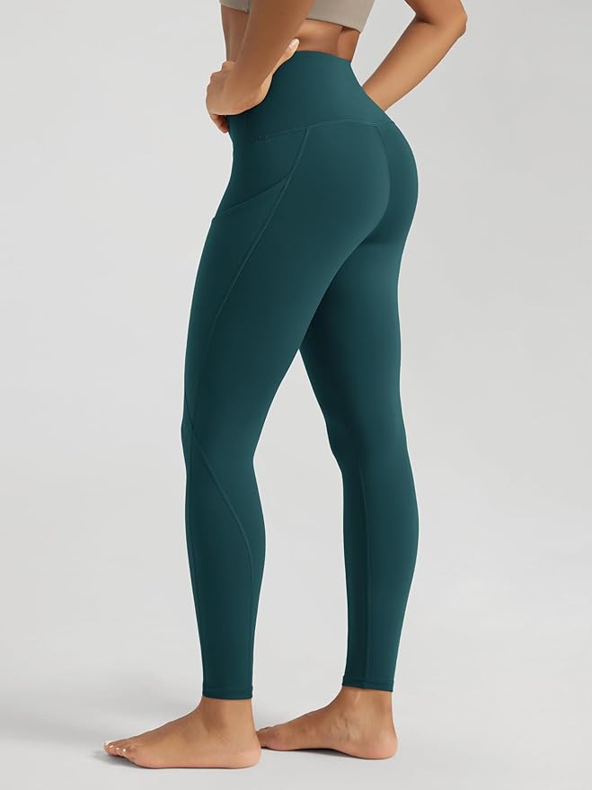 ODODOS Women's High Waisted Yoga Leggings with Pockets, Tummy Control Non See Through Workout Athletic Running Yoga Pants