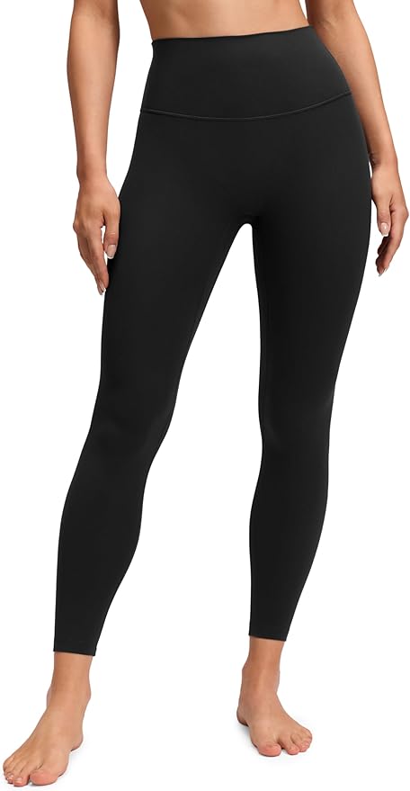 CRZ YOGA Butterluxe No Front Seam Yoga Leggings 25" - High Waisted Womens Lounge Pants Pilates Workout Athletic Buttery Soft