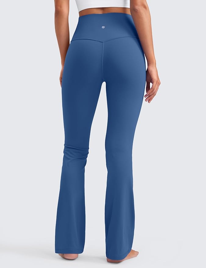 CRZ YOGA Butterluxe Flare Leggings 29"/30.5"/32"/33.5" - High Waist Bootcut Wide Leg Lounge Womens Yoga Pants with Pocket