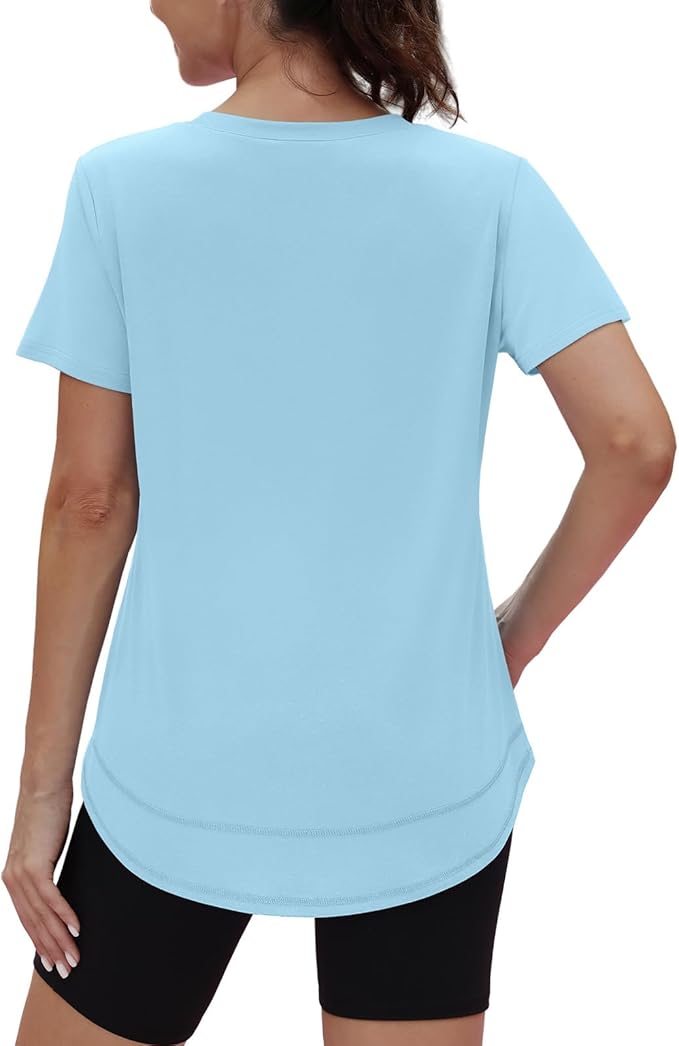 XIEERDUO Womens Workout Tops Short Sleeve Shirts Quick Dry Outfits for Hiking Running S-3XL