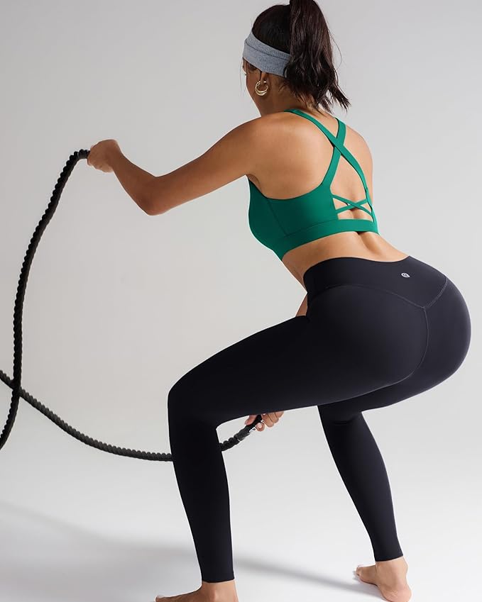 RUNNING GIRL Sports Bra for Women, Molded Cup High Impact Sports Bras for Women with Sewn in Pads