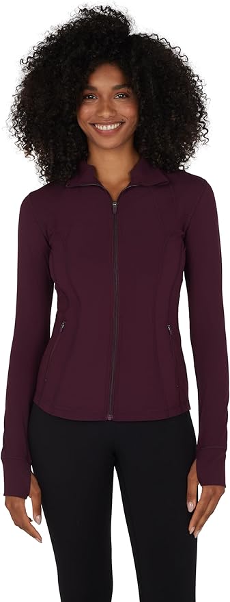 Yogalicious Womens Ultra Soft Lightweight Full Zip Yoga Jacket with Pockets