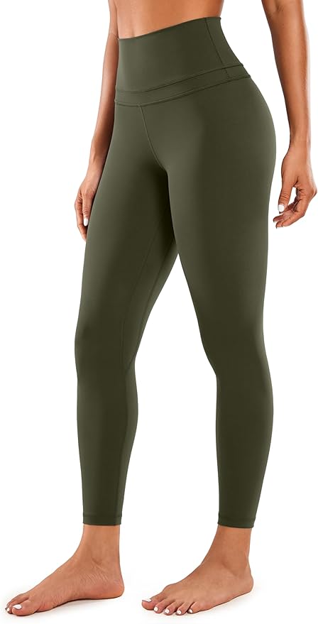 CRZ YOGA Women's Hugged Feeling Compression Leggings - Thick High Waisted Workout Leggings 25"
