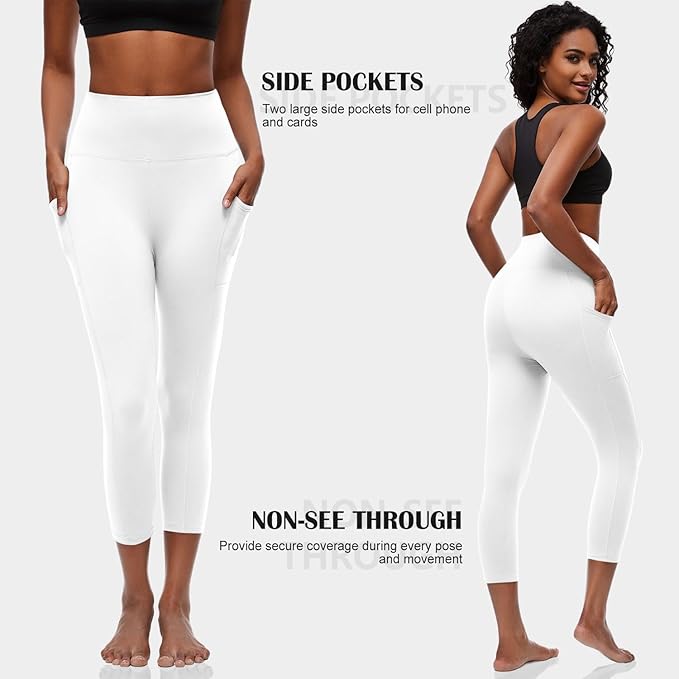 FULLSOFT Buttery Soft Leggings for Women - High Waisted Tummy Control No See Through Workout Yoga Cycling Tights Pants