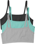 Hanes Women's String Bralette Pack, 3-Pack, Cotton Sports Bralette Bras for Women, Solid or Assorted Wireless Bras