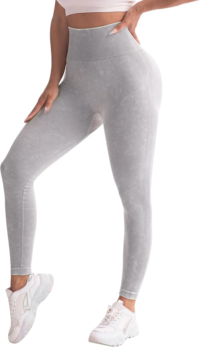 CHRLEISURE Workout Leggings Sets for Women, Gym Scrunch Butt Butt Lifting Seamless Leggings 3 Piece