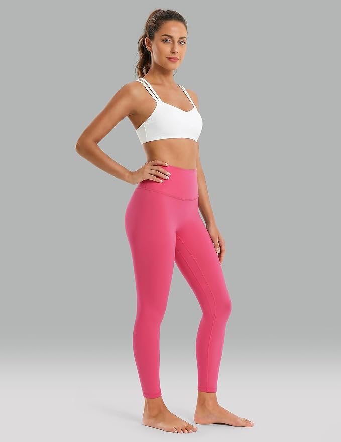 Colorfulkoala Dreamlux No Front Seam Leggings for Women 25"/28" Inseam, High Waisted Buttery Soft Yoga Pants