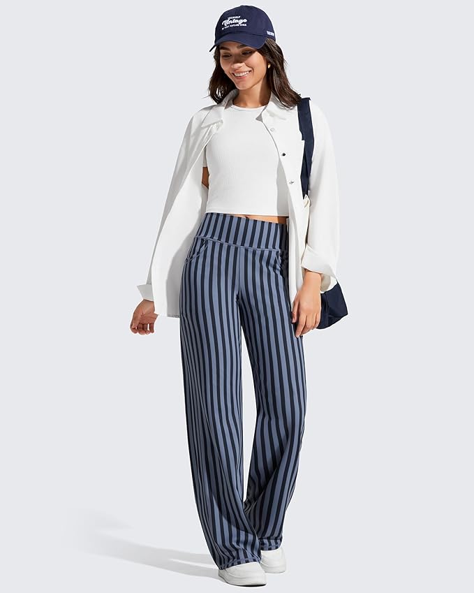 Promover Wide Leg Pants Woman Yoga Pants with Pockets Stretch Loose Casual Lounge Sweatpants Petite/Regular/Tall