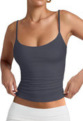 PINKMSTYLE Women's Basic Double Lined Scoop Neck Tank Tops Adjustable Cami Tank Summer Sleeveless Tops