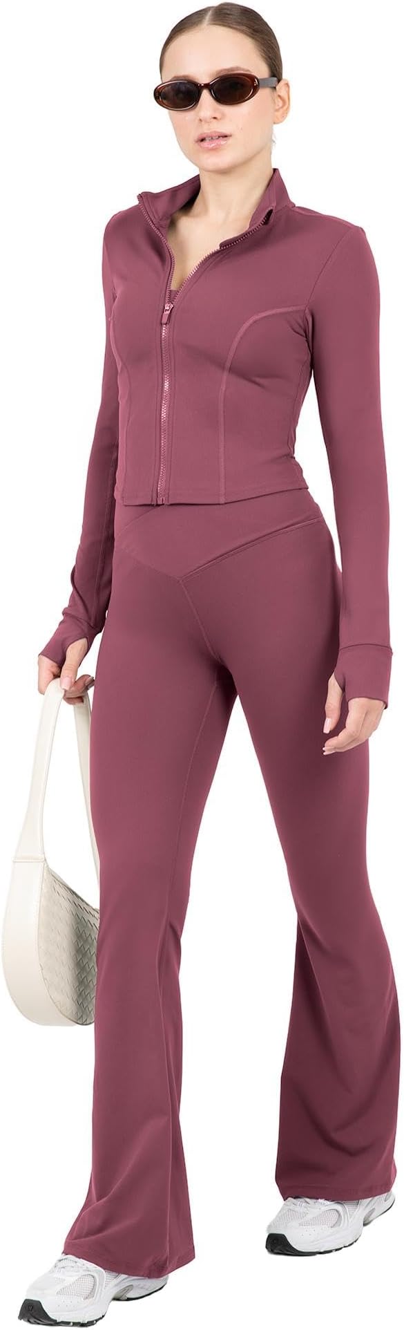 YITTY Active Women's Ultraluxe Full Zip Jacket, Athleisure, 4-Way-Stretch, Thumbholes