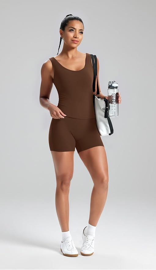 Alaroo Workout Sets for Women 2 Piece U Neck Crop Tank Top High Waisted Shorts Athletic Gym Yoga Outfits Activewear