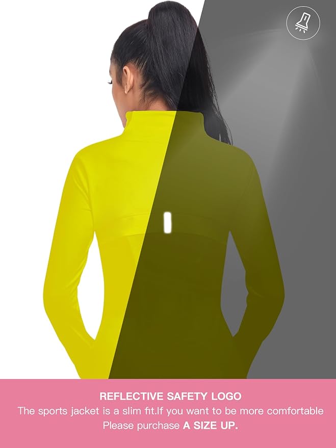 VUTRU Women's Workout Yoga Jacket Full Zip Running Athletic Track Jacket