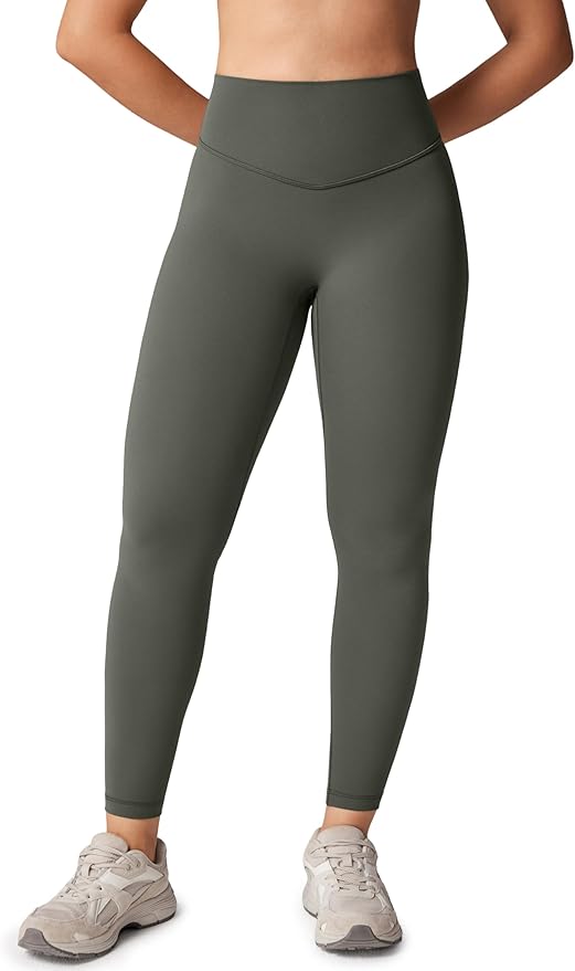 UNISSU Hugcurve No Front Seam High Waisted Workout Leggings for Women Buttery Soft Yoga Pants Gym Athletic Tights - 25''