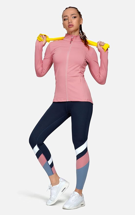 QUEENIEKE Womens Running Jackets Athletic Workout Scrub Jacket Track Full Zip Up Gym for Women Yoga Top