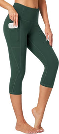 Heathyoga Capri Leggings for Women High Waisted Capri Leggings with Pockets for Women Tummy Control Yoga Pants Women