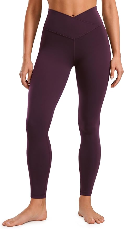 CRZ YOGA Butterluxe Crossover Waist Leggings 28" - Criss Cross Full Length Workout Athletic Womens Yoga Pants