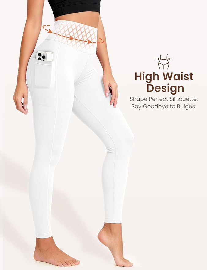Laite Hebe Leggings for Women - High Waisted Full Length Buttery Soft Yoga Pants for Workout Athletic Daily