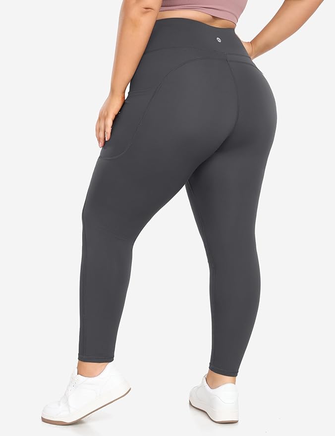 Heathyoga X-6XL Plus Size Leggings for Women with Pockets Tummy Control Plus Size Yoga Pants High Waist Workout Clothes