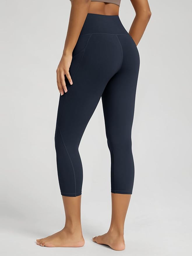 ODODOS Women's High Waisted Yoga Leggings with Pockets, Tummy Control Non See Through Workout Athletic Running Yoga Pants