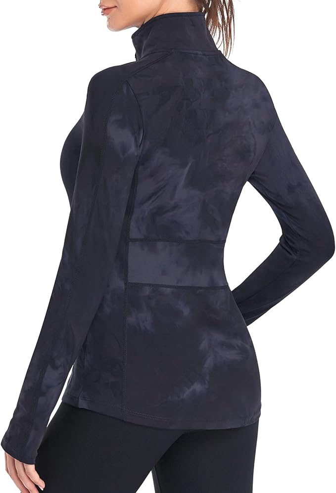 VUTRU Women's Workout Yoga Jacket Full Zip Running Athletic Track Jacket