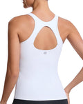 RUNNING GIRL Workout Tank Tops with Built in Bras for Women,Compression Shirt Strappy Back Athletic Yoga Tops