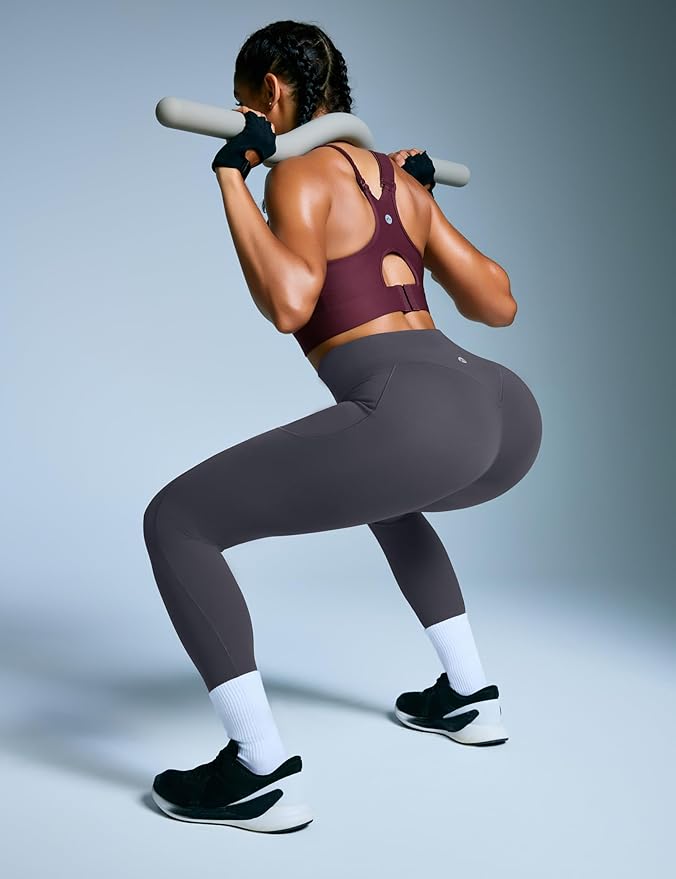 Heathyoga Scrunch Butt Lifting Leggings with Pockets for Women Tummy Control Compression Leggings No Front Seam Yoga Pants