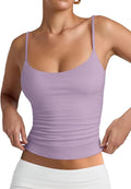 PINKMSTYLE Women's Basic Double Lined Scoop Neck Tank Tops Adjustable Cami Tank Summer Sleeveless Tops