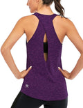ICTIVE Womens Cross Backless Workout Tops for Women Racerback Tank Tops Open Back Running Muscle Tank Yoga Shirts