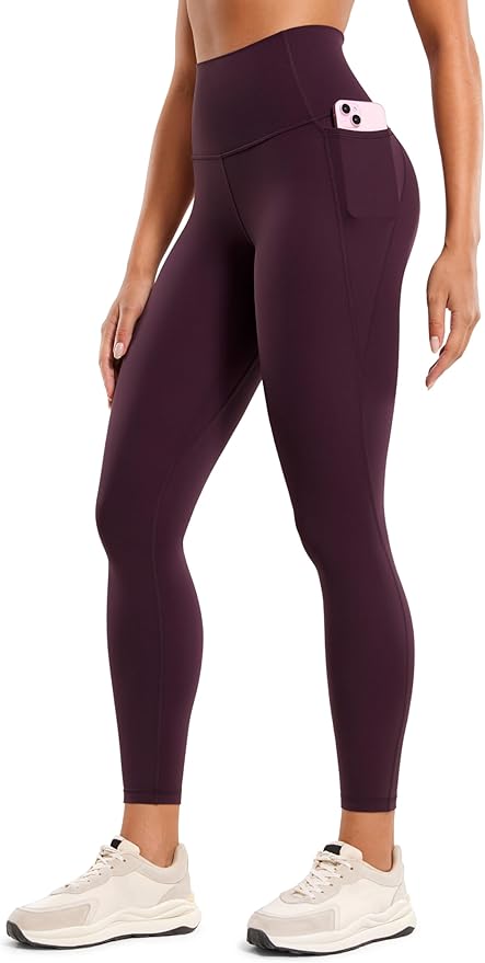 CRZ YOGA Butterluxe Workout Leggings Pockets 25'' - High Waisted Gym Womens Yoga Pants Buttery Soft