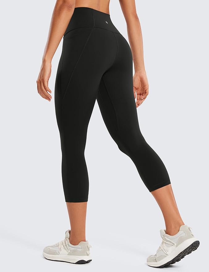 CRZ YOGA Butterluxe Workout Capri Leggings Pockets 21" - High Waisted Gym Athletic Womens Crop Yoga