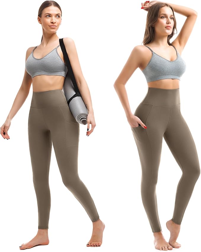 Walifrey Leggings with Pockets for Women, High Waisted Buttery Soft Womens Leggings for Gym Yoga Workout