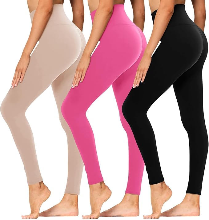 High Waisted Leggings for Women - Soft Athletic Tummy Control Yoga Pants for Cycling Dance Tights