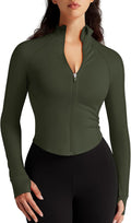 Womens Zip Up Bbl Jacket Lightweight Cropped Athletic Jacket Track Gym Workout Jackets for Running Yoga Hiking