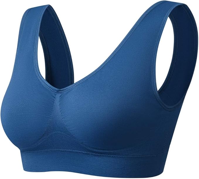 Vermilion Bird Women's 3 Pack Seamless Comfortable Sports Bra with Removable Pads
