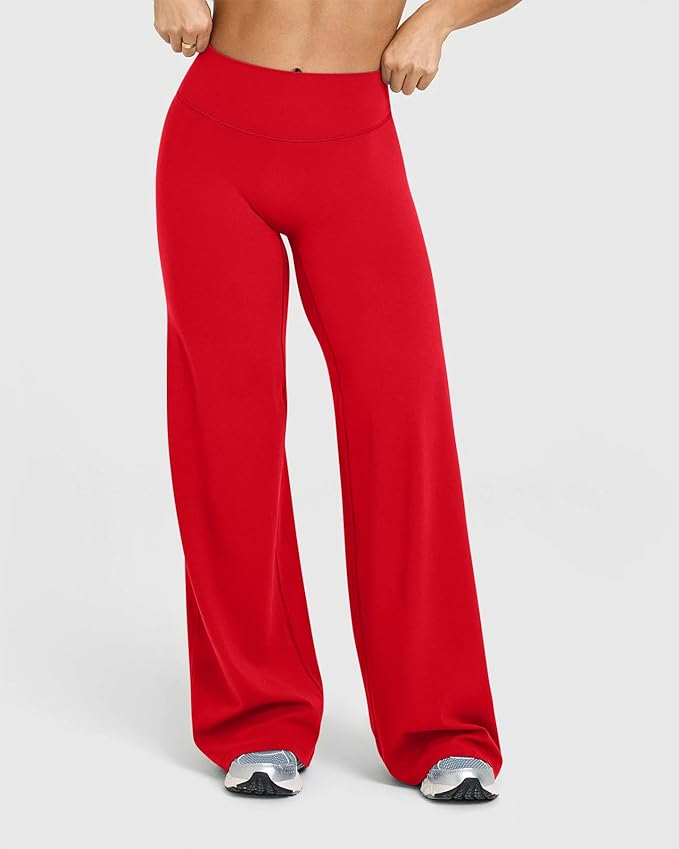 OQQ Yoga Pants Women High Waist Stretch Casual Soft Straight Leg Bottoms