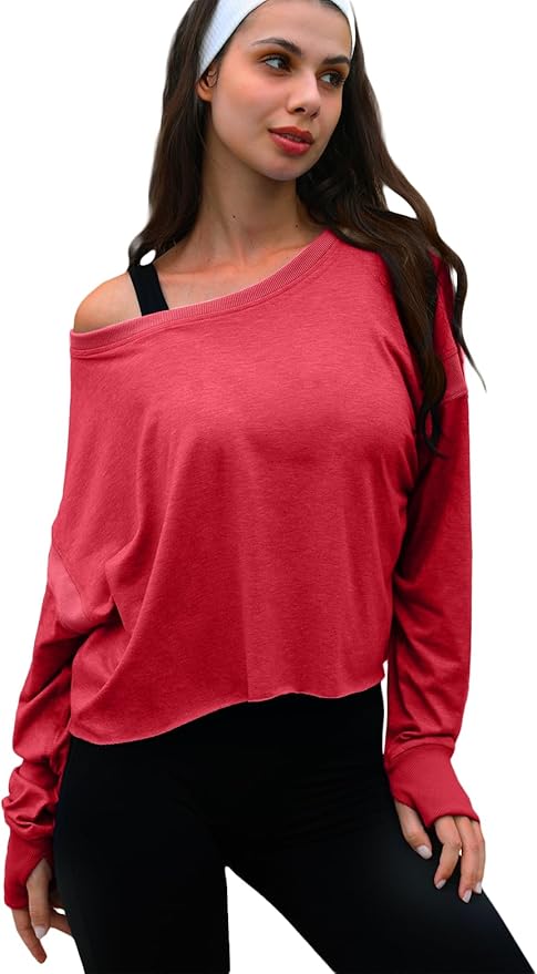 UNIANKIYA Open Back Workout Tops for Women Long Sleeve Cropped Athletic Clothes Gym Running Yoga Low Impact Sports T Shirts